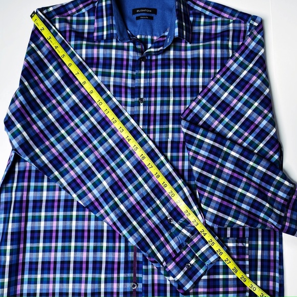 Blue * Plaid Bugatchi VIP LS Button Down - XL - Picture 2 of 4